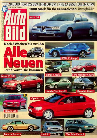 Deckblatt Auto Bild (29/1997)